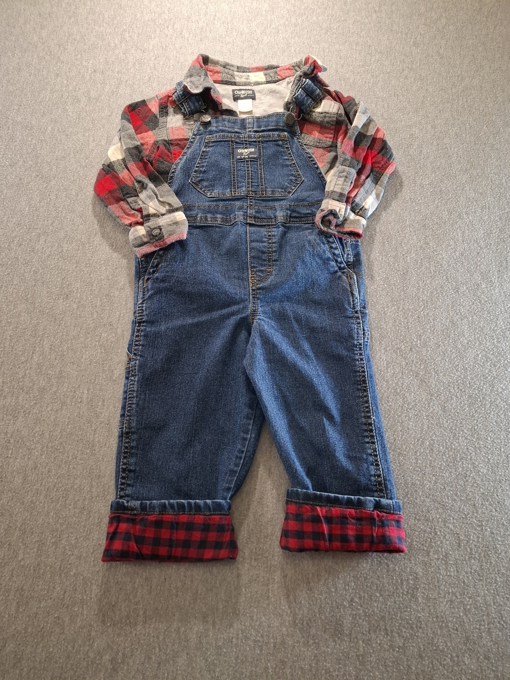 Vintage OshKosh B'gosh Blue Denim Kids Overalls - Picture 5 of 15